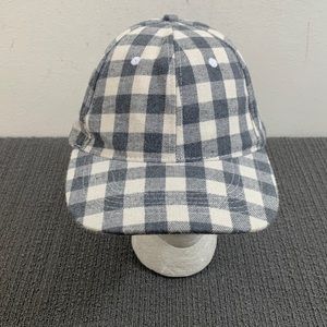 Cocus Pocus Baseball Hat Womens OS White Gray Buffalo Check Plaid Strapback